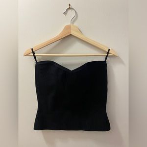 Aritzia Black crop tube top